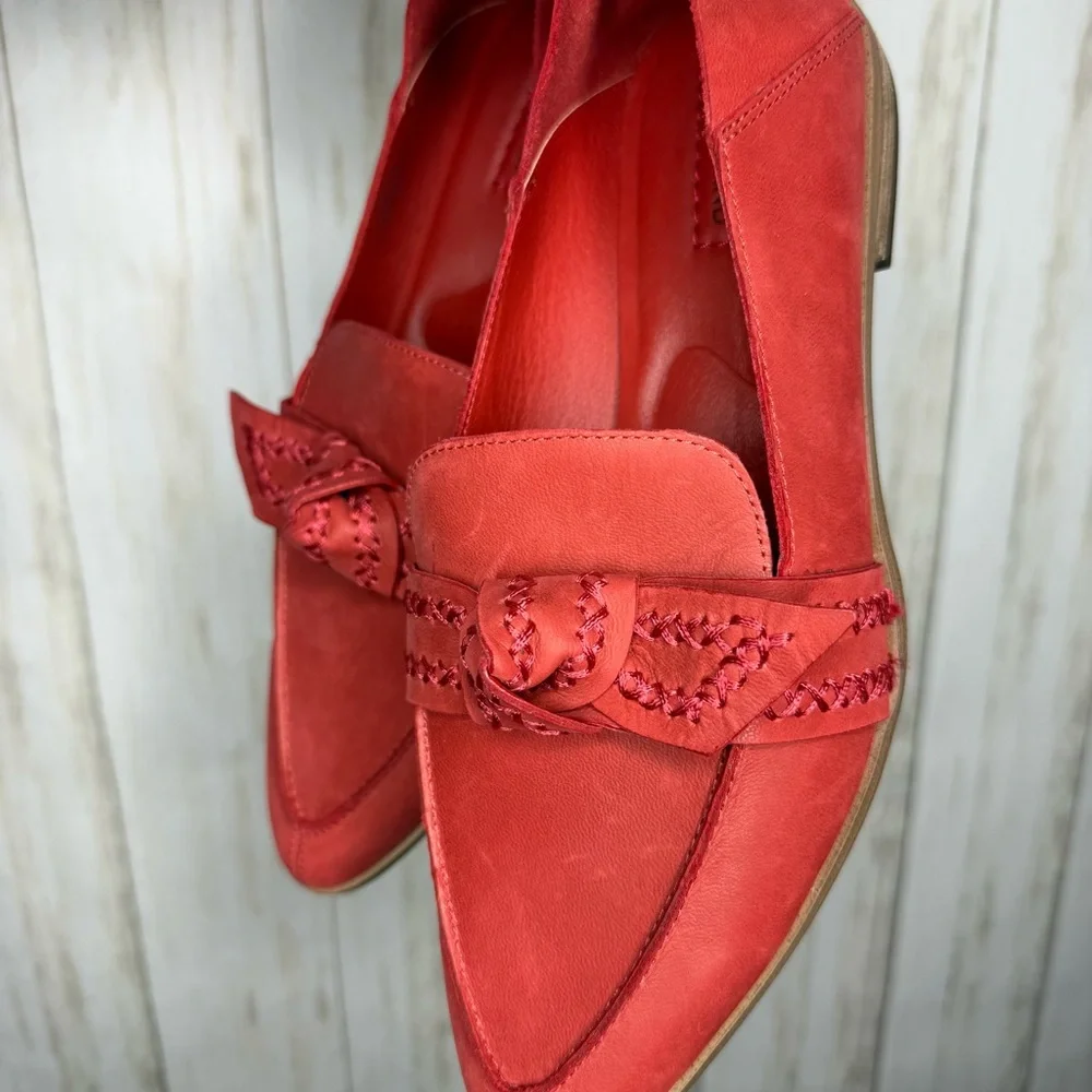 Lucky Brand Leather Red Loafers 10 - Picture 7 of 8